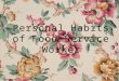 Personal Habits of Food Service Worker