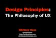 Design Principles: The Philosophy of UX