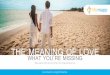 The Meaning of Love - What You're Missing