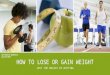 Basics to Losing or Gaining Weight