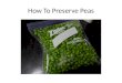 How to preserve peas