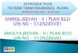 LIC New Term Insurance Anmol Jeevan 822 & Amulya Jeevan Table 823