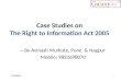 Right to Information (RTI) Case Studies