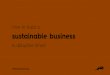 How to build a sustainable business model in disruptive times?