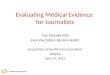 Evaluating medical evidence for journalists