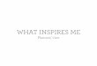 What inspires me? (planners' view)