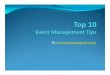 Top 10 Event Management Tips