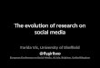 The evolution of research on social media