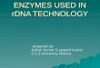 Enzymes used in r dna technology