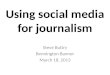 Using social media for journalism