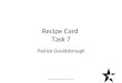 Recipe cards task 7 pro forma