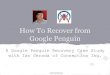 How to recover from a google penguin penalty
