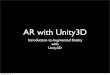 Introduction to AR with Unity3D
