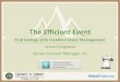 The Efficient Event - California Savings Summit 2013