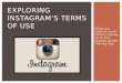 Instagram terms of use presentation