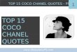 Top 15 COCO CHANEL quotes