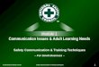 Module 1   commication issues and adult learning needs