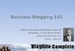 Business Blogging 101 Power Networking