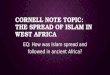 The spread of islam in west africa