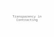 Transparency in contracting