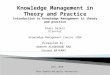 Introduction to knowledge management in theory and practice