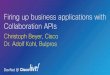 Firing up business apps through collaboration APIs