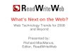 Web Technology Trends for 2008 and Beyond, March 08