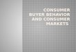 Consumer Buyer Behavior and Consumer Markets