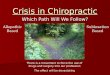 Crisis in chiropractic