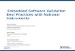 Embedded software validation best practices with NI and RQM