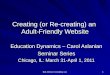 Creating (or Re-creating) an Adult-Friendly Website