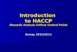 Introduction haccp