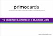 10 Important Elemets of a Business Card