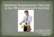The Speaking Engagement: One tool in a PR professional's tool belt
