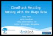 CloudStack Metering – Working with the Usage Data