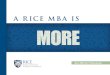 RICE Proffesional MBA Info