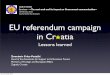 EU referendum campaign in Croatia - Lessons learned