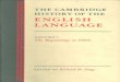 Cambridge History of English Language - Begginings Until 1066