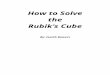 How To Solve A Rubik's Cube