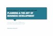 Planning & the Art of Business Development
