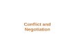 Conflict management and negotiation