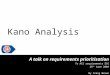 Kano Analysis and Software Requrements