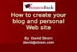 How to create a blog and use a Web site for your personal brand