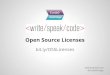 Write/Speak/Code | Open Source Licenses