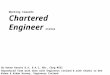 Working towards Chartered Engineer status