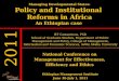 The developmental state: the nature of statal policy and institutional reform