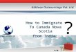 How to Immigrate To Canada Nova Scotia from India
