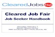 Cleared Job Fair Job Seeker Handbook Feb 7, 2013, Tysons Corner, VA