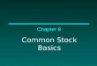 Chapter 8 Common Stock Basics