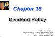 Ch 18- Dividend Policy
